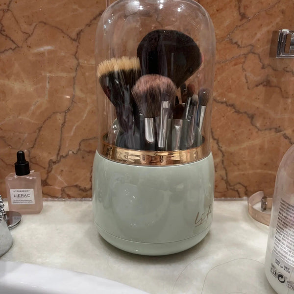 Rotating Makeup Brush Storage